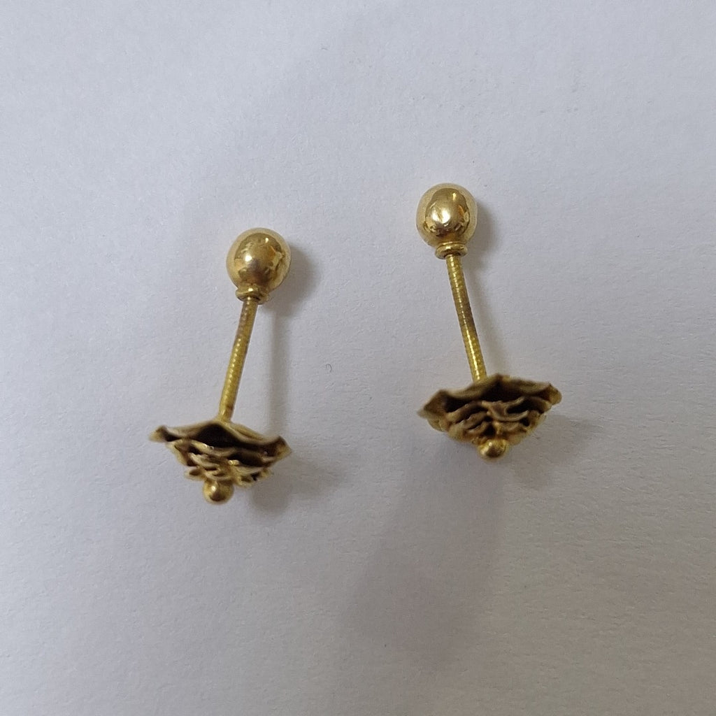 BROQUELES PAR ORO 14 K 1,30 GRMS (SEMINUEVO)