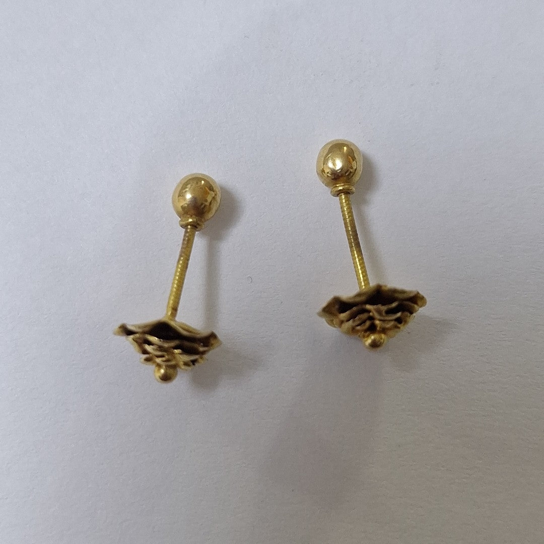 BROQUELES PAR ORO 14 K 1,30 GRMS (SEMINUEVO)