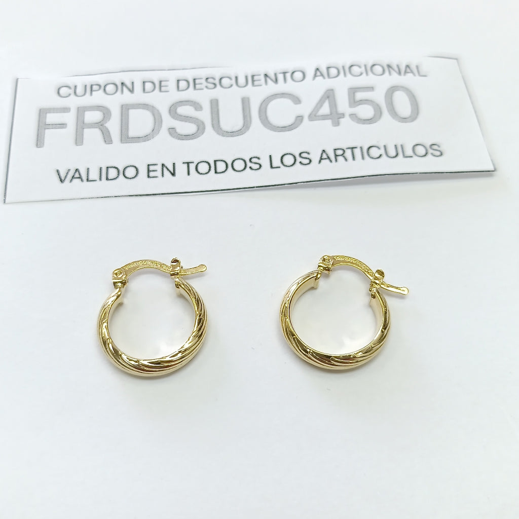 ARETES ARRACADA ASTRIADA 14K 1.6 GR (NUEVO)