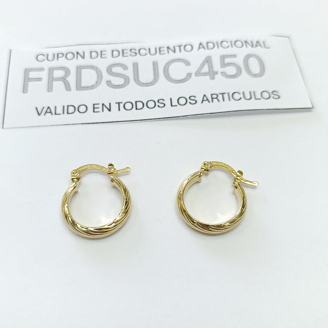 ARETES ARRACADA ASTRIADA 14K 1.6 GR (NUEVO)