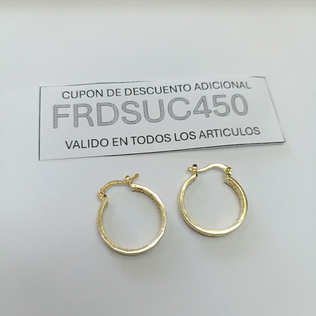 ARETES TEJIDO ARRACADAS TIPO GRECAS 14K 2.1 GR (NUEVO)