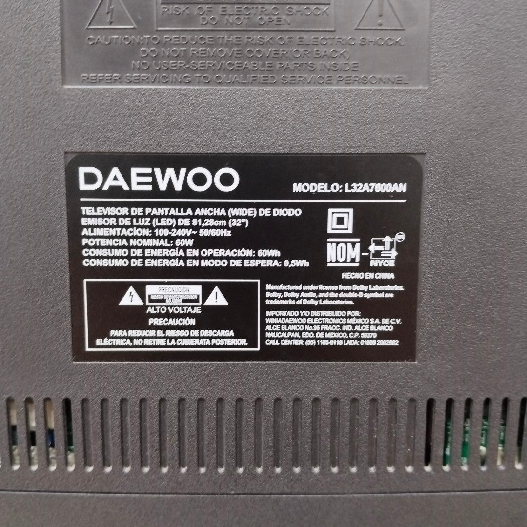 PANTALLA DAEWOO L32A7600AN (2020) 32" LED HD (SEMINUEVO)