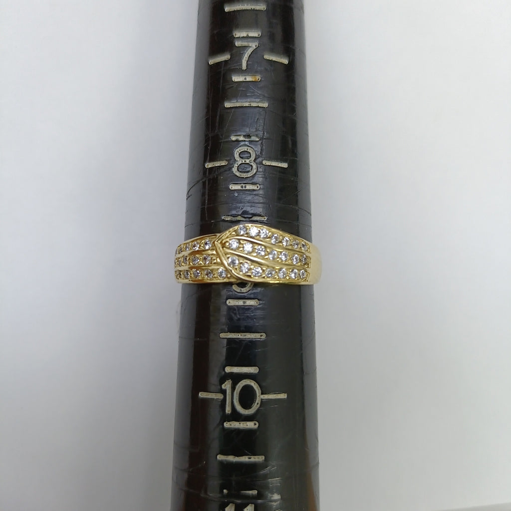 ANILLOS C CIRCONIAS 14K TALLA 9 3 GR (NUEVO)