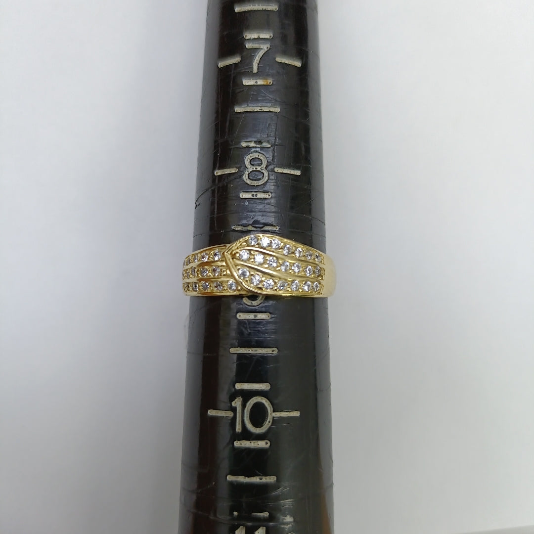 ANILLOS C CIRCONIAS 14K TALLA 9 3 GR (NUEVO)