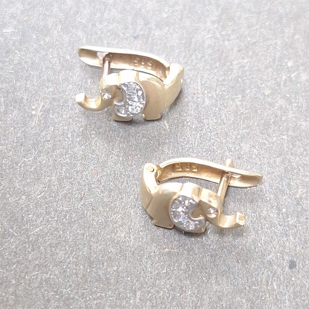 BROQUELES PAR ORO 14 K 3,10 GRMS (SEMINUEVO)