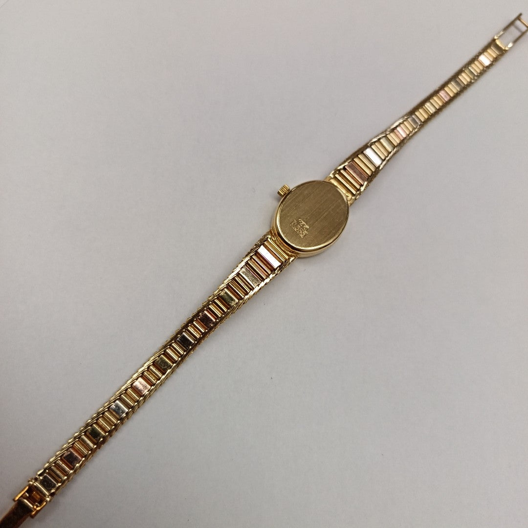 RELOJ CAJA Y PULSO ORO ORO COMBINADO 14 K 20,90 GRMS (SEMINUEVO)