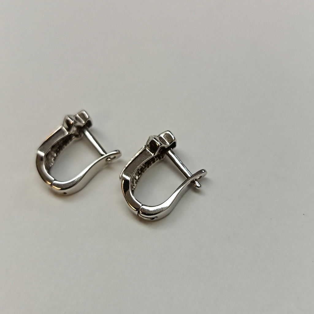 ARRACADAS PAR ORO,ORO BLANCO 14 K 4,60 GRMS (SEMINUEVO)