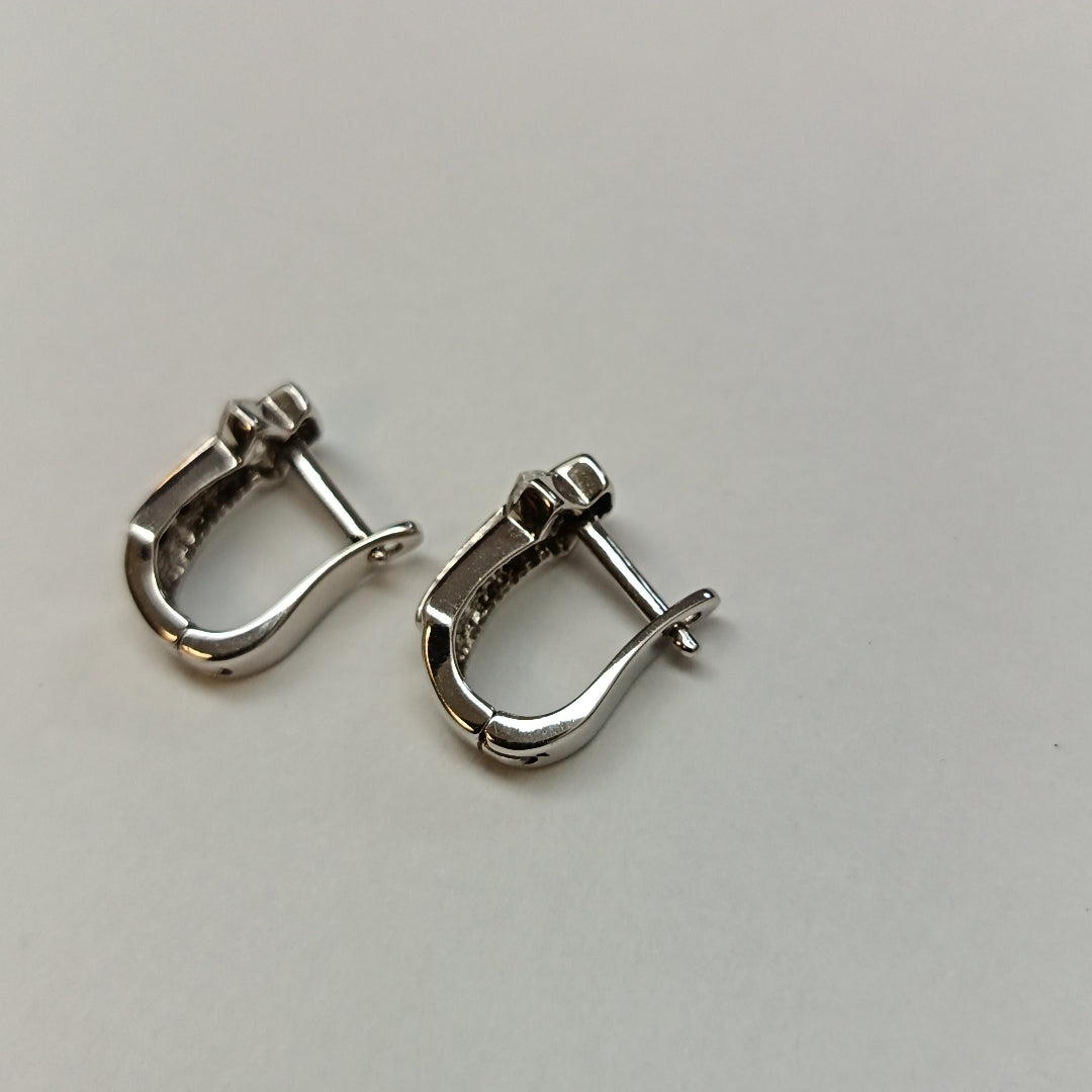 ARRACADAS PAR ORO,ORO BLANCO 14 K 4,60 GRMS (SEMINUEVO)