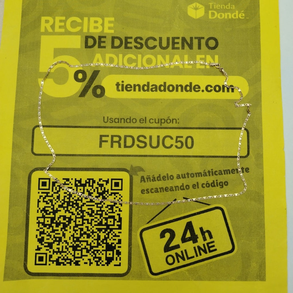 CADENA ORO,ORO COMBINADO 10 K 2,20 GRMS (SEMINUEVO)