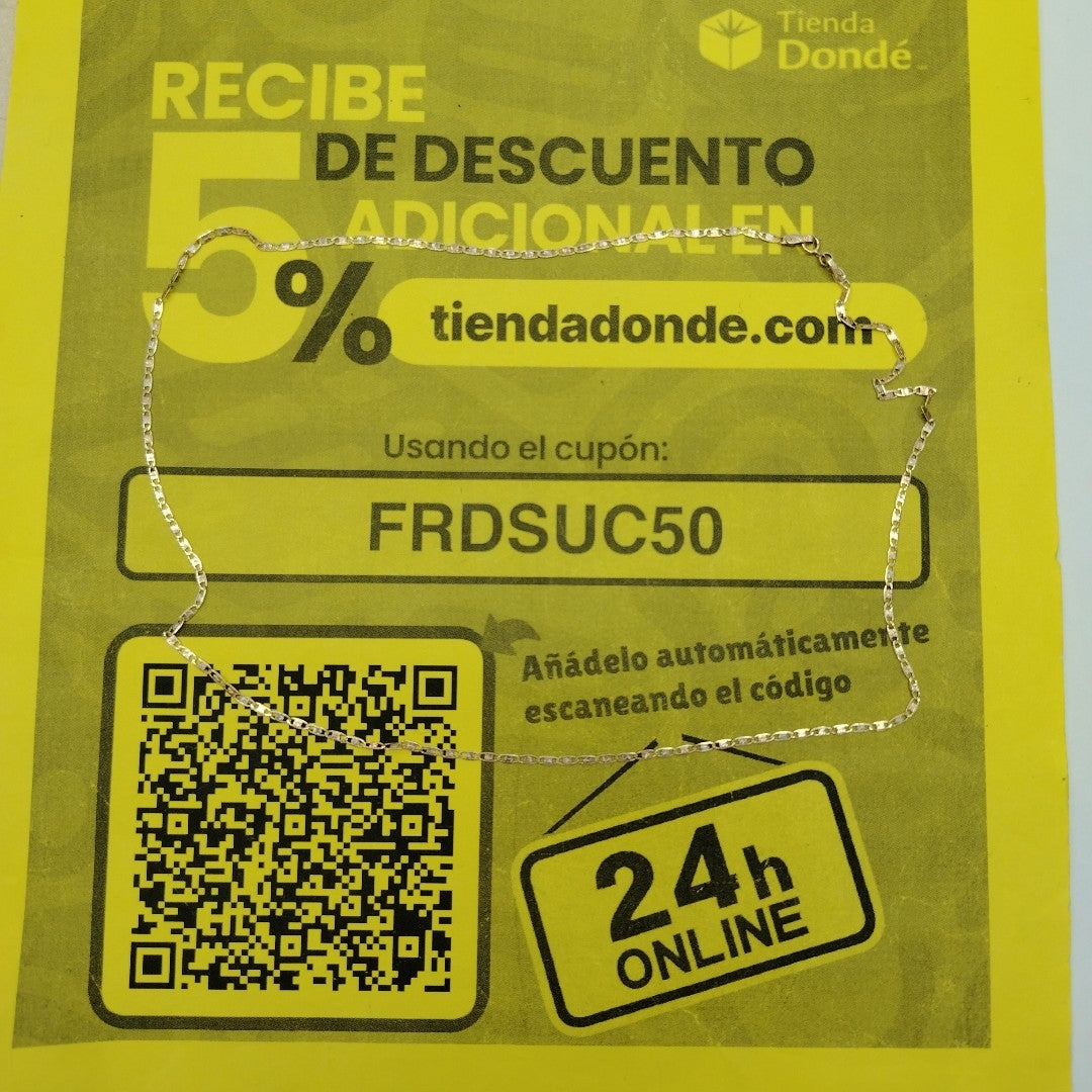 CADENA ORO,ORO COMBINADO 10 K 2,20 GRMS (SEMINUEVO)