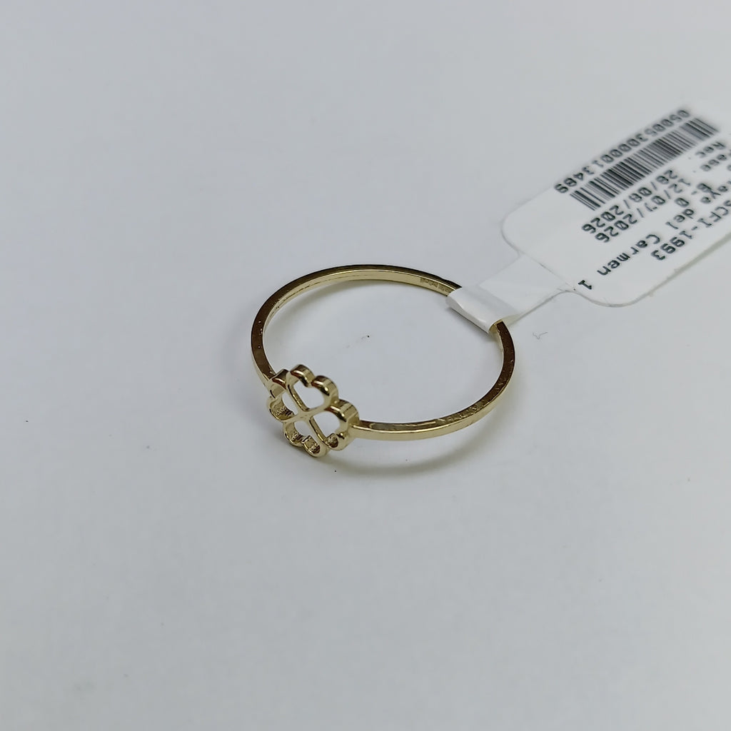 ANILLOS ANILLITO FIG TREBOL 10K TALLA 9 0.8 GR (NUEVO)