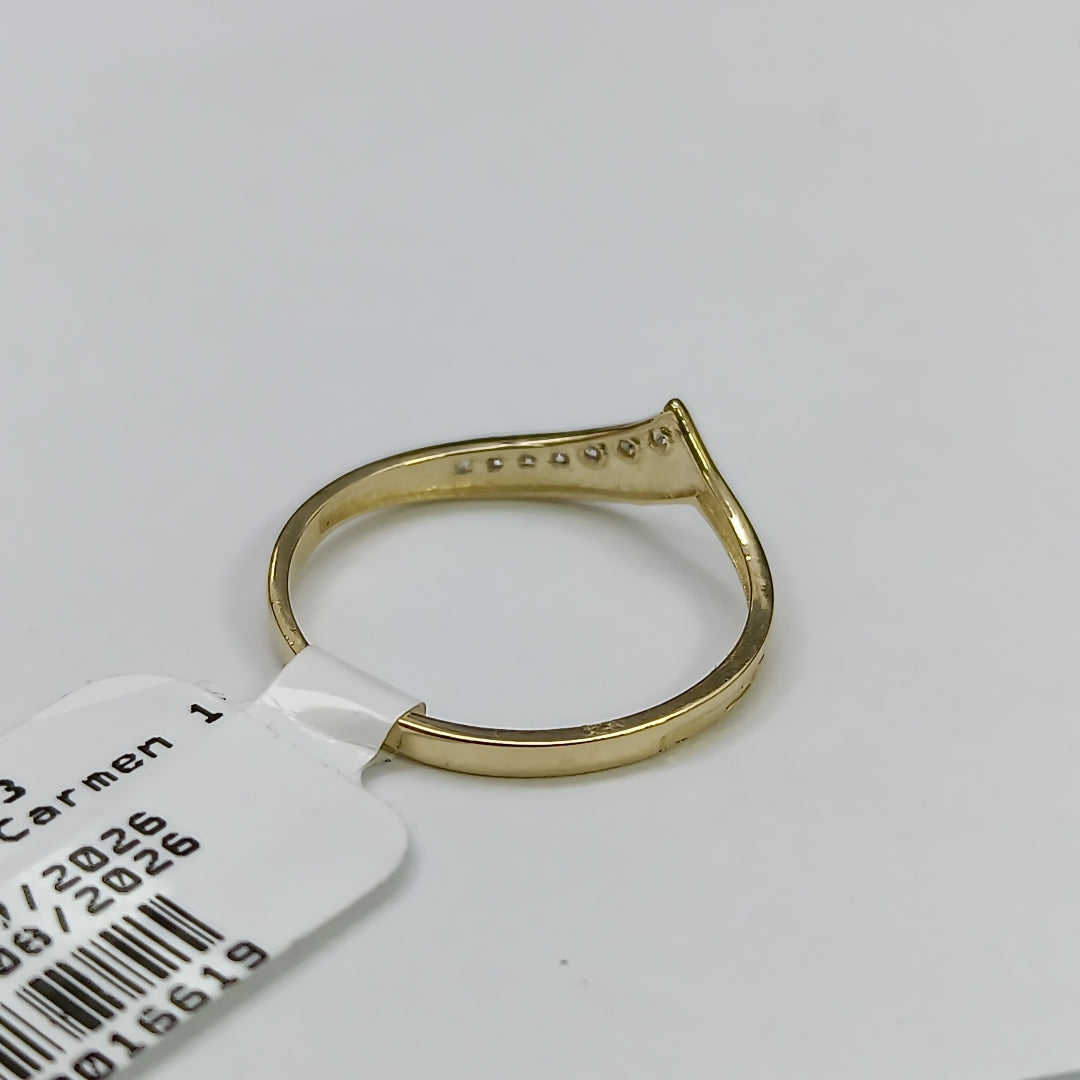 ANILLOS CON CIRCONIAS 14K TALLA 7 1 GR (NUEVO)