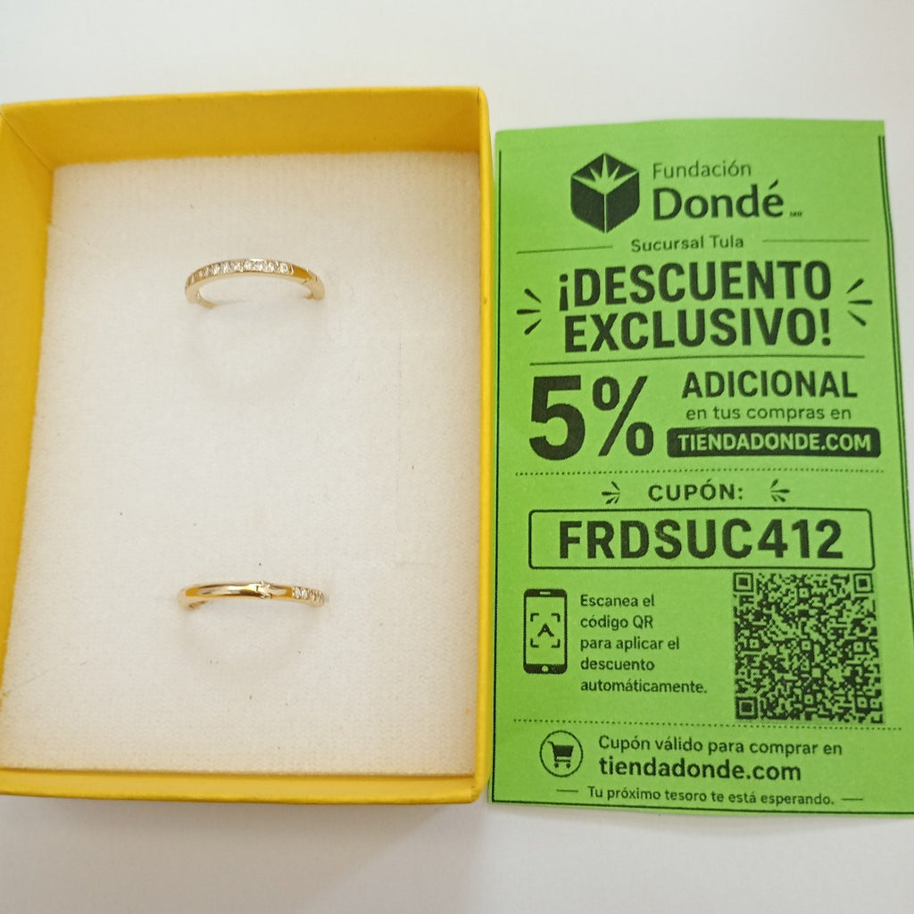 ARETES ARRACADAS C CIRCONIAS 14K 2 GR (NUEVO)