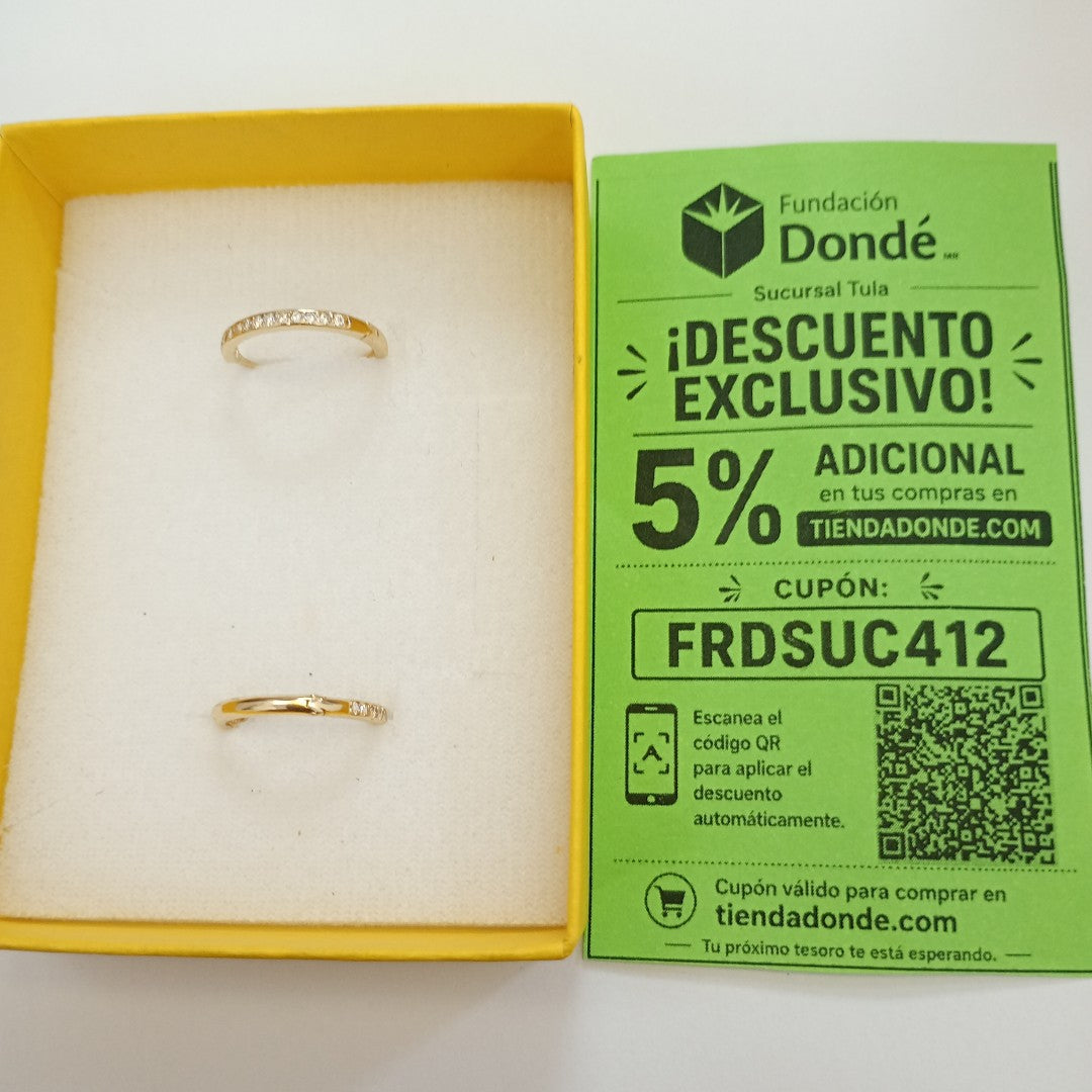 ARETES ARRACADAS C CIRCONIAS 14K 2 GR (NUEVO)