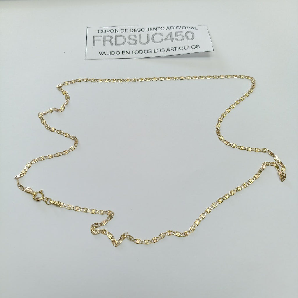 CADENAS TEJIDO GUCHI ORO 10K 55 CM 2.9 GR (NUEVO)