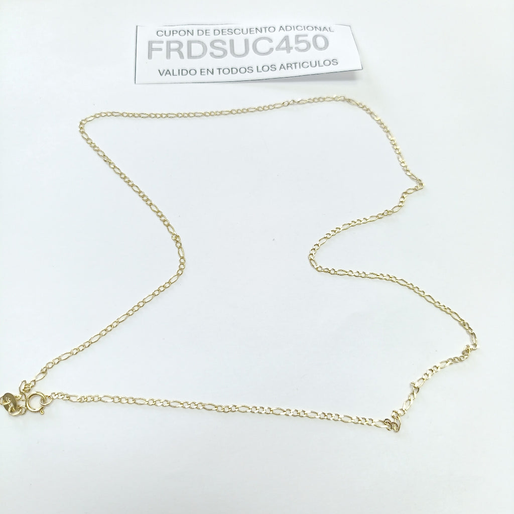 CADENAS TEJIDO 3X1 ORO 10K 55 CM 2.1 GR (NUEVO)