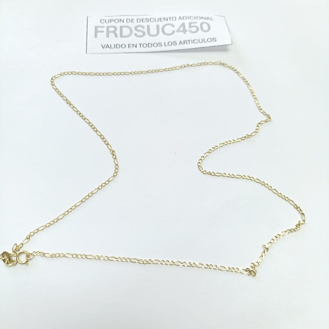 CADENAS TEJIDO 3X1 ORO 10K 55 CM 2.1 GR (NUEVO)