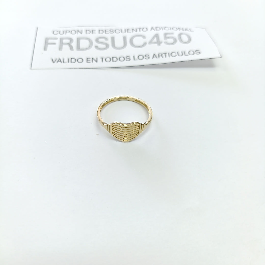 ANILLOS CORAZON 14K TALLA 8 1.8 GR (NUEVO)