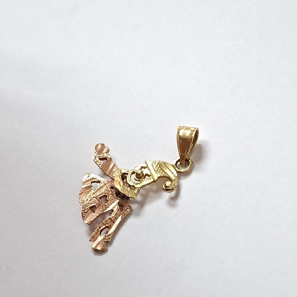DIJE ORO,ORO COMBINADO 14 K 1,50 GRMS (SEMINUEVO)