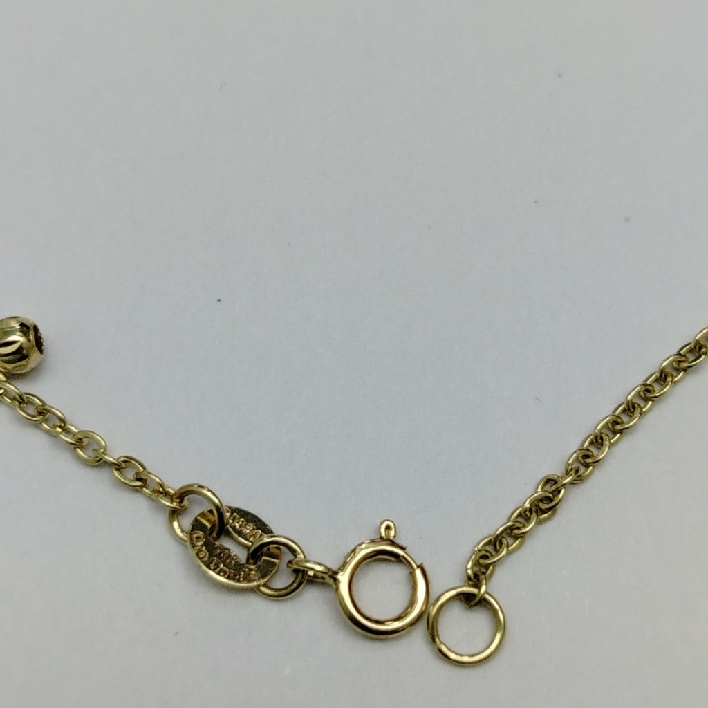 PULSERA ESPECIAL CON TREBOL 14K 18 CM 1.9 GR (NUEVO)