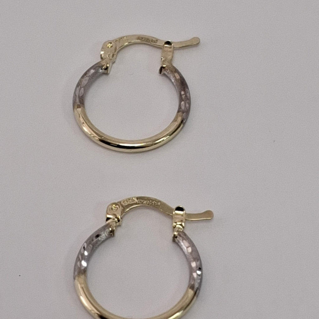 ARETES ARRACADAS COMBINADAS 14K 1.1 GR (NUEVO)
