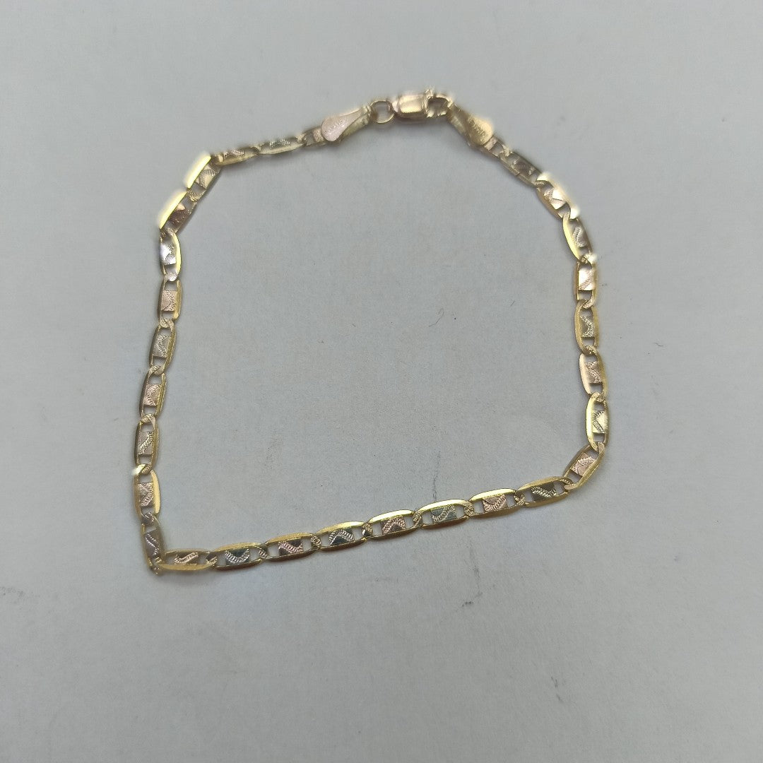 PULSERA ORO COMBINADO 10 K 2.2 GRMS (SEMINUEVO)