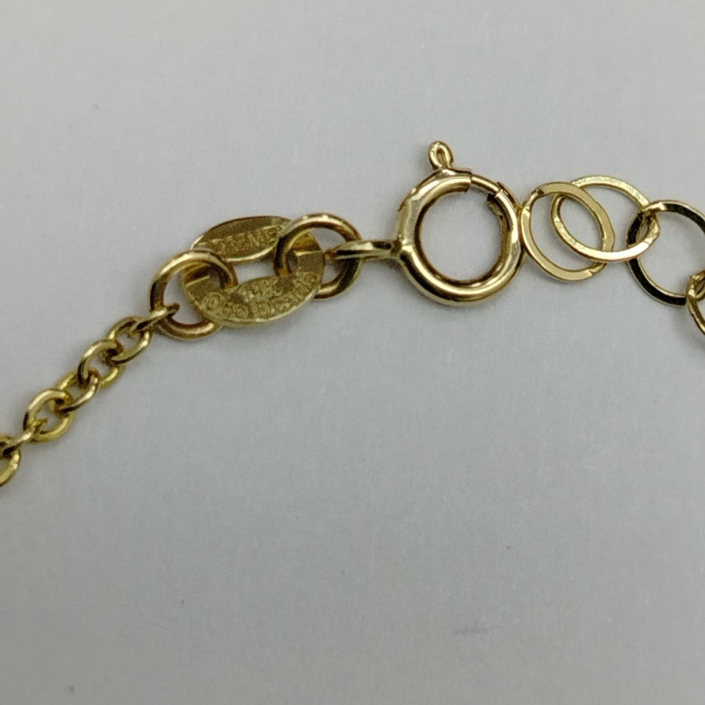 PULSERA ESPECIAL CON CORAZONES CONBINADOS 14K 18 CM 1.7 GR (NUEVO)