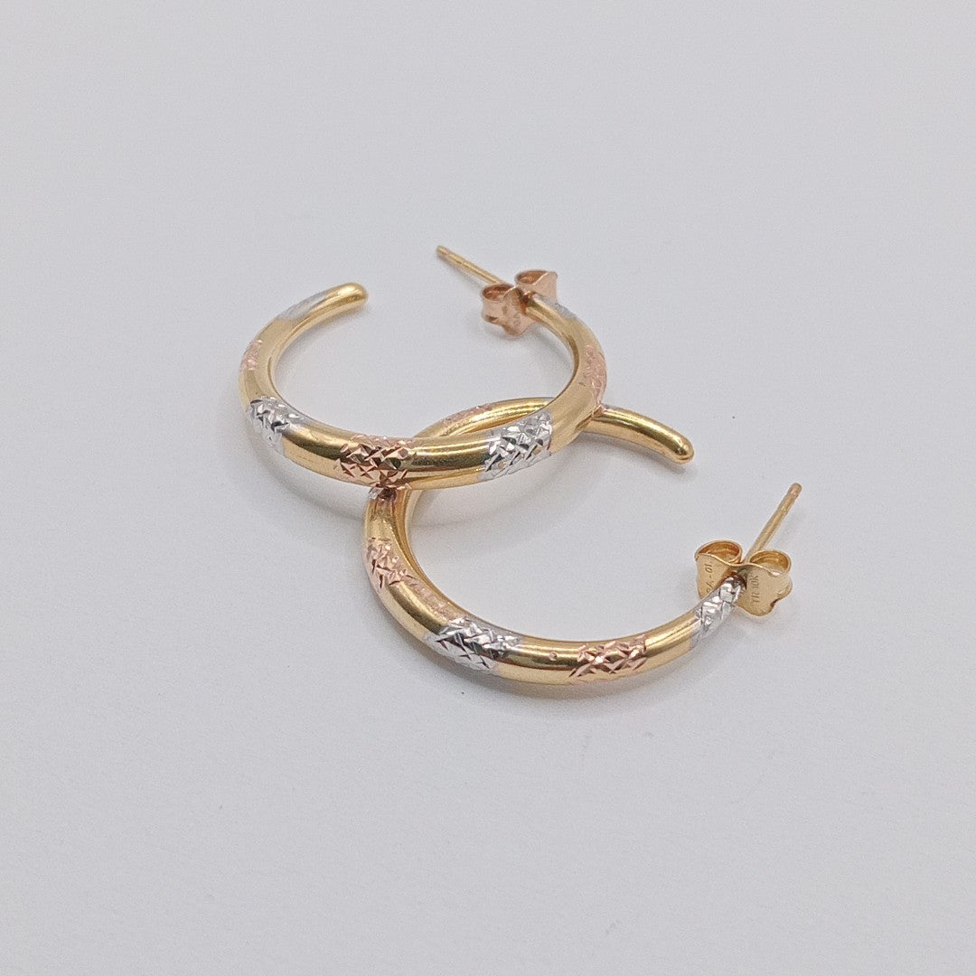 ARRACADAS PAR ORO COMBINADO 10 K 1.7 GRMS (SEMINUEVO)