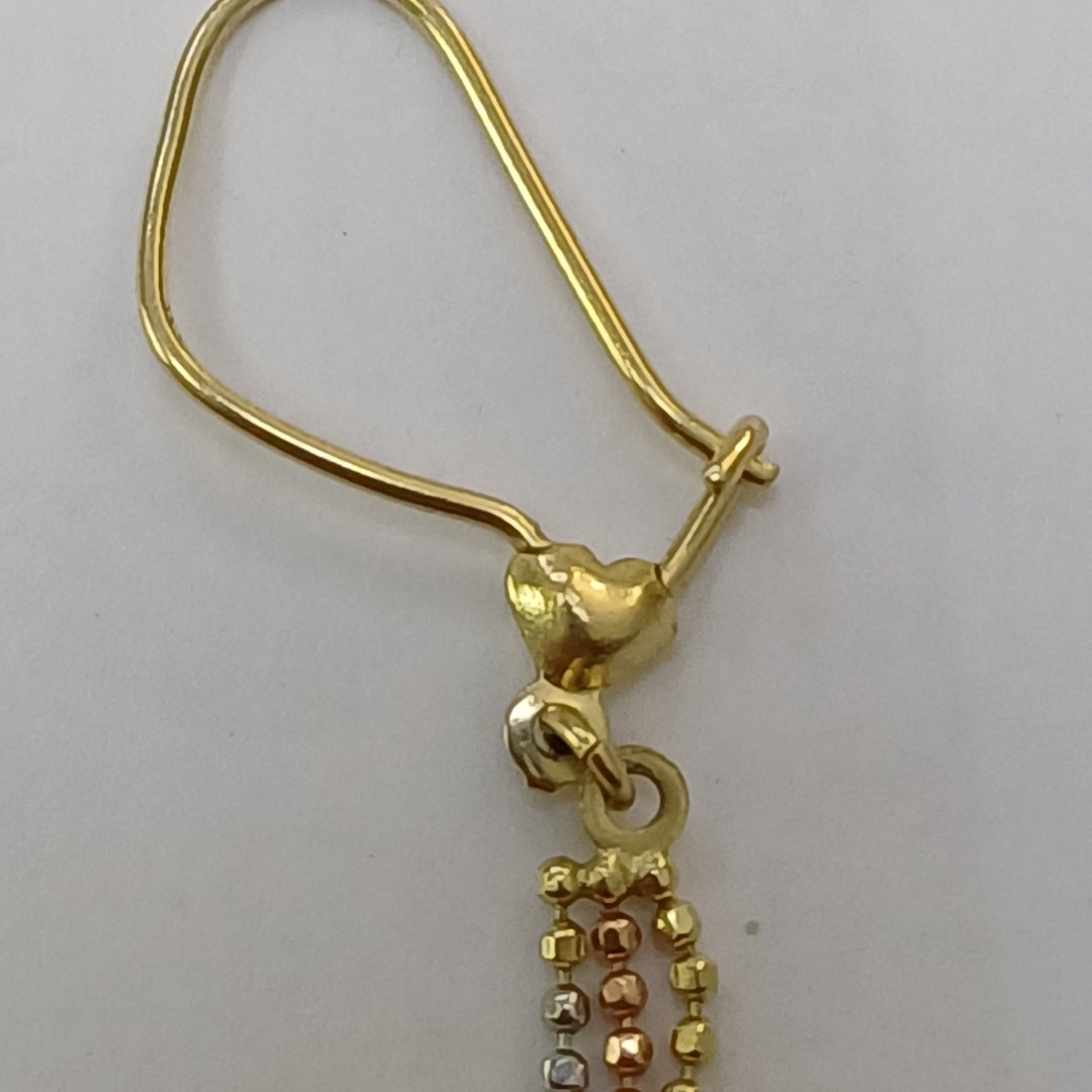ARETES PAR ORO,ORO COMBINADO 14 K 2,60 GRMS (SEMINUEVO)