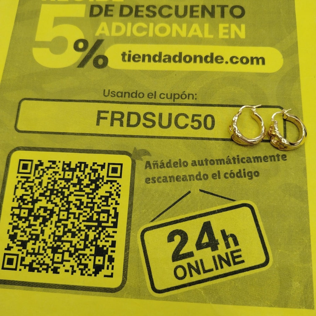 ARRACADAS PAR ORO 14 K 2.8 GRMS (SEMINUEVO)