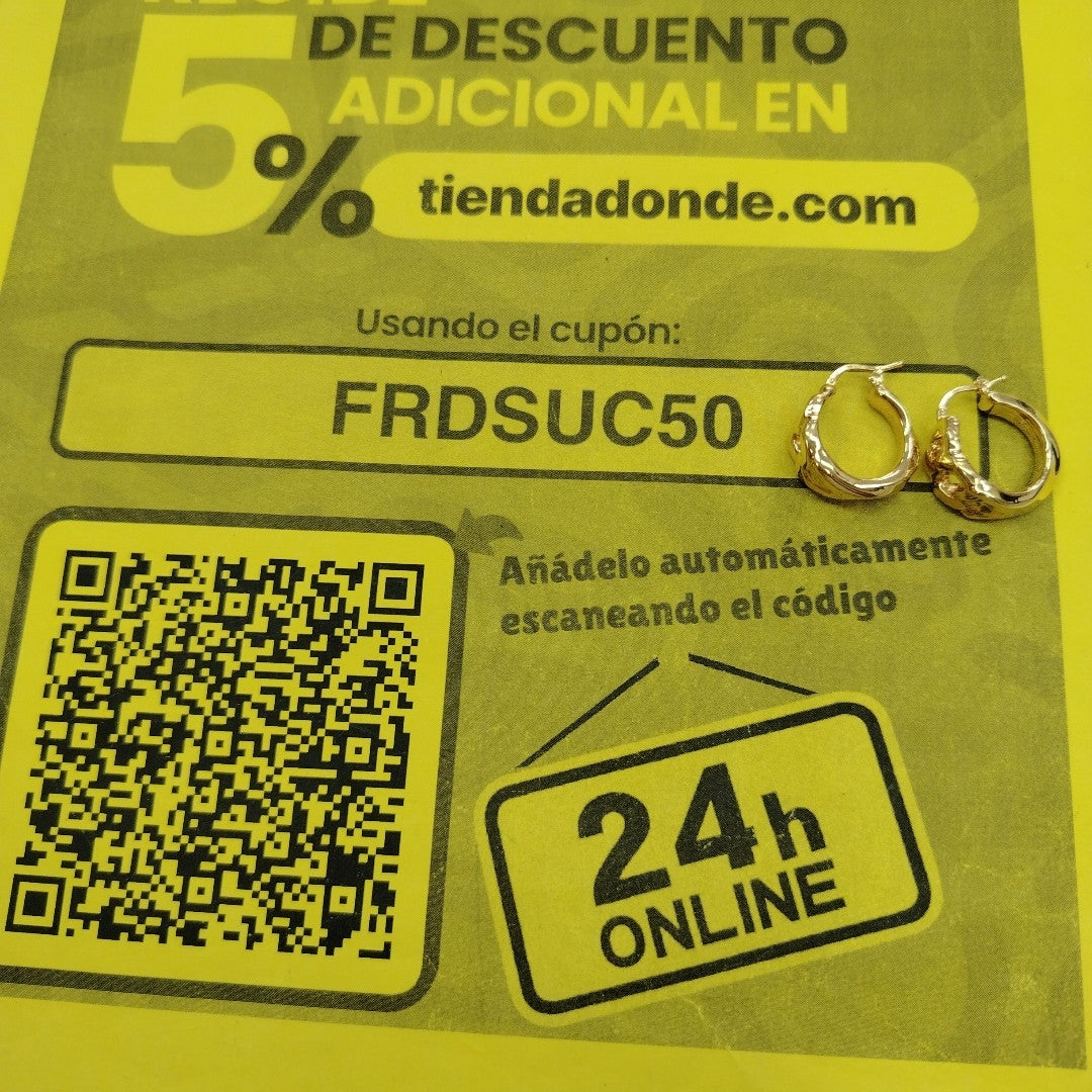 ARRACADAS PAR ORO 14 K 2.8 GRMS (SEMINUEVO)