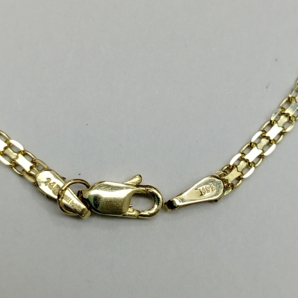 PULSERA ESPECIAL C FLORES 14K 18 CM 3 GR (NUEVO)