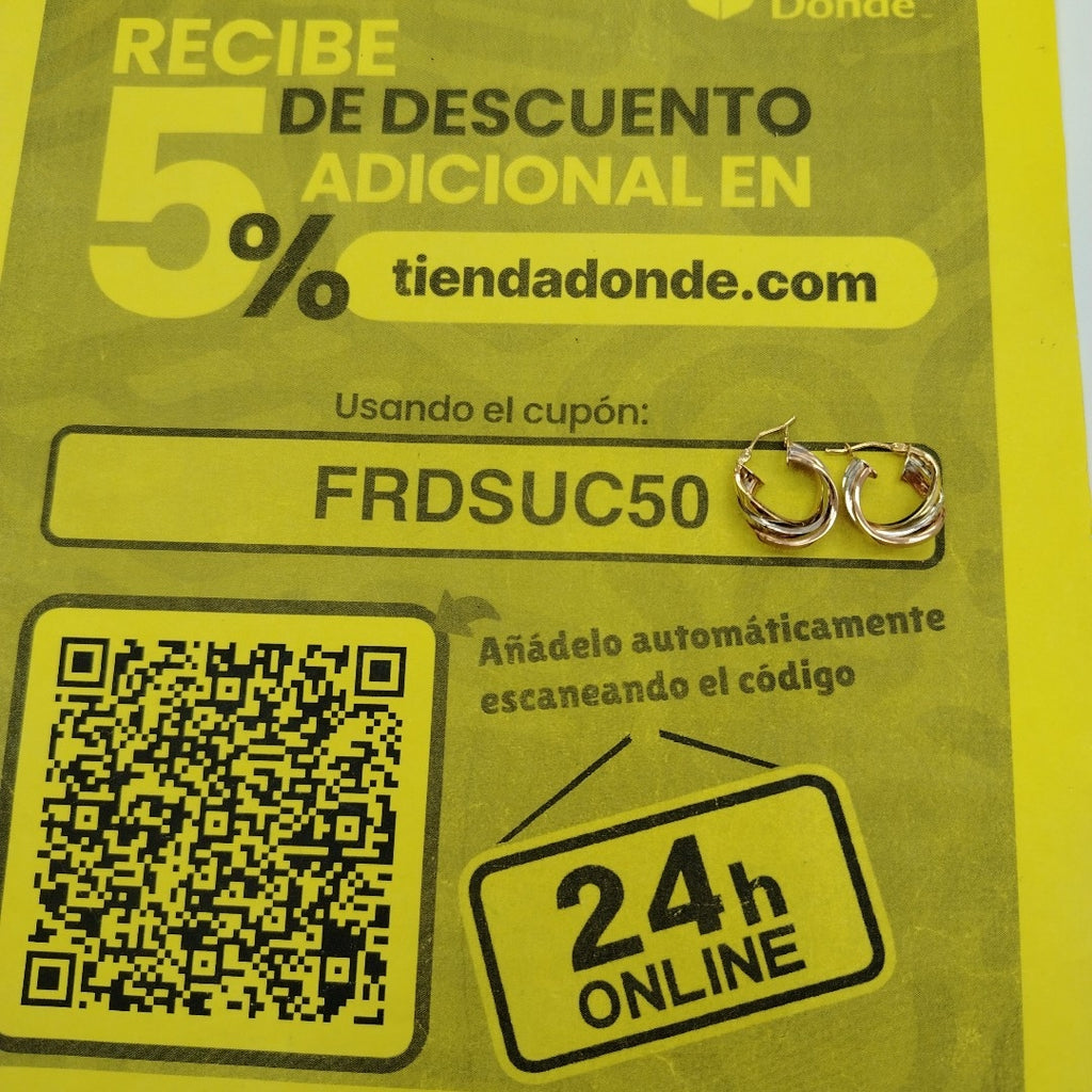ARRACADAS PAR ORO 14 K 2.6 GRMS (SEMINUEVO)