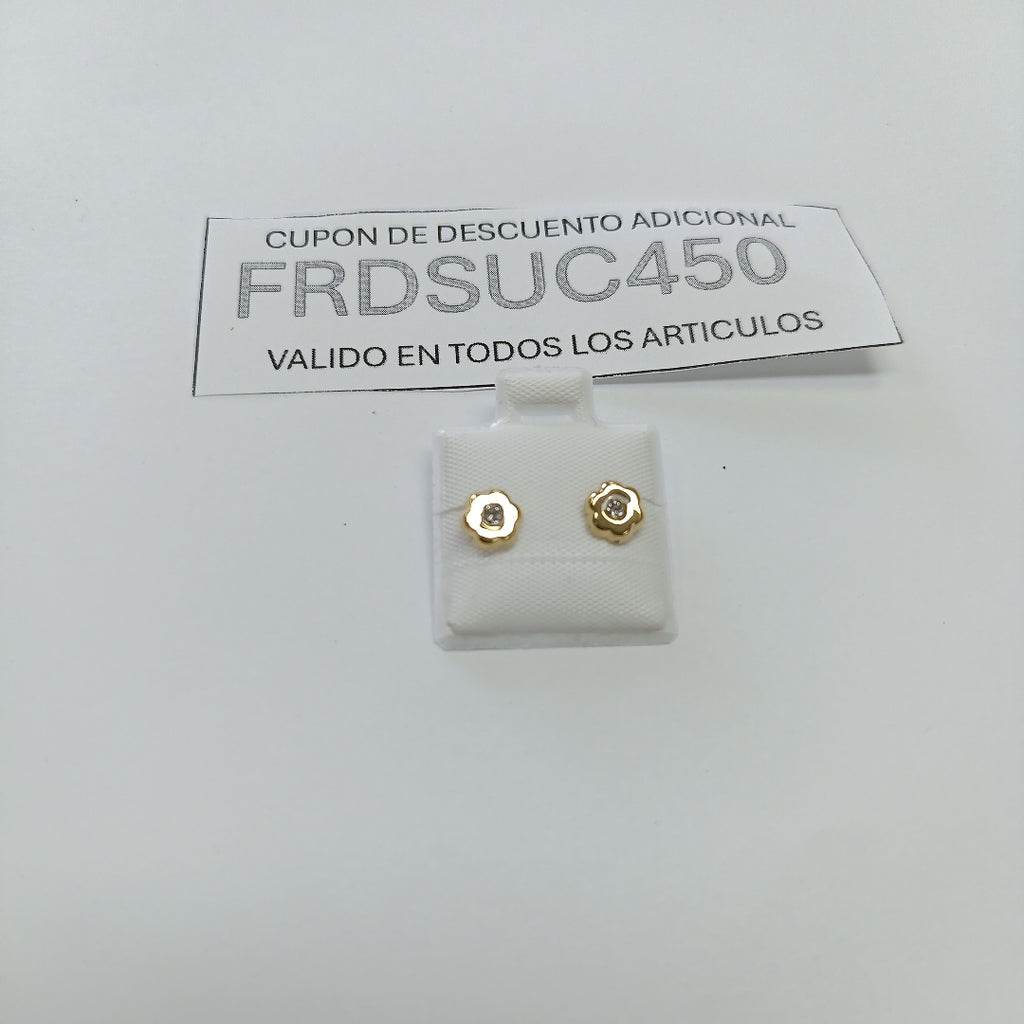 BROQUELES BROQUEL FIG FLOR C CIRCONIA 14K 0.2581 GR (NUEVO)