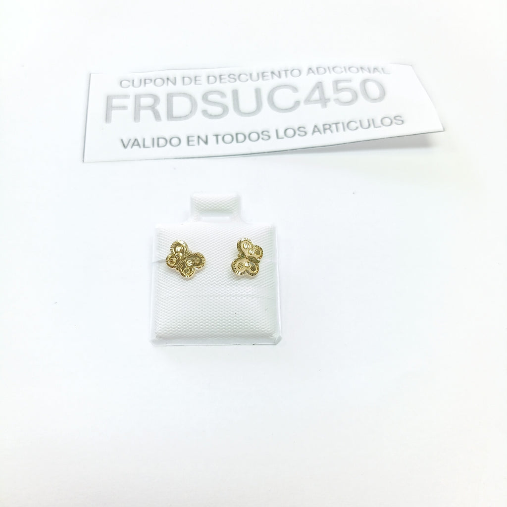 BROQUELES BROQUEL FIG MARIPOSA 14K 0.2668 GR (NUEVO)