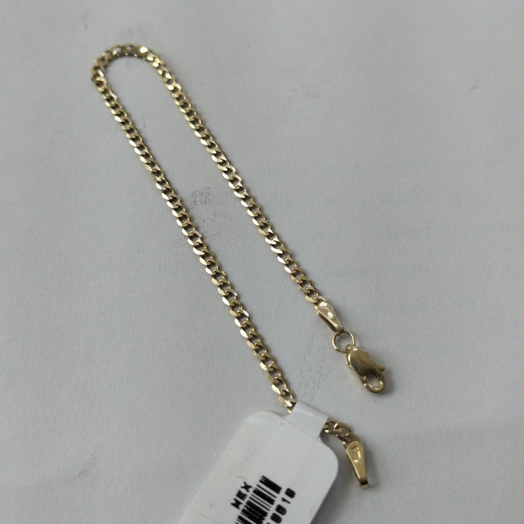 PULSERA TEJIDO BARBADA 14K 18 CM 2.1 GR (NUEVO)