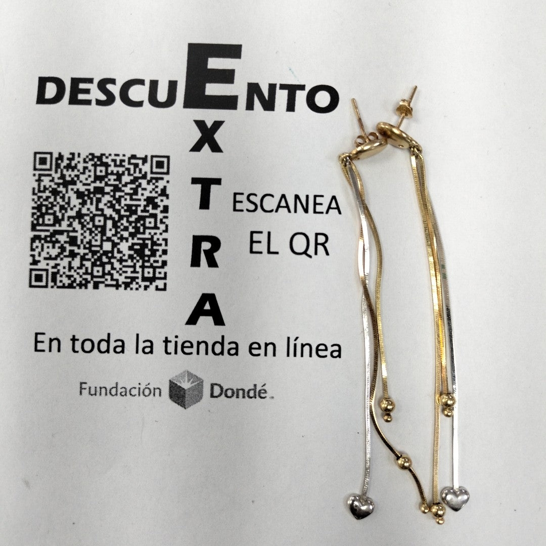 ARETES PAR ORO 14 K 5.1 GRMS (SEMINUEVO)