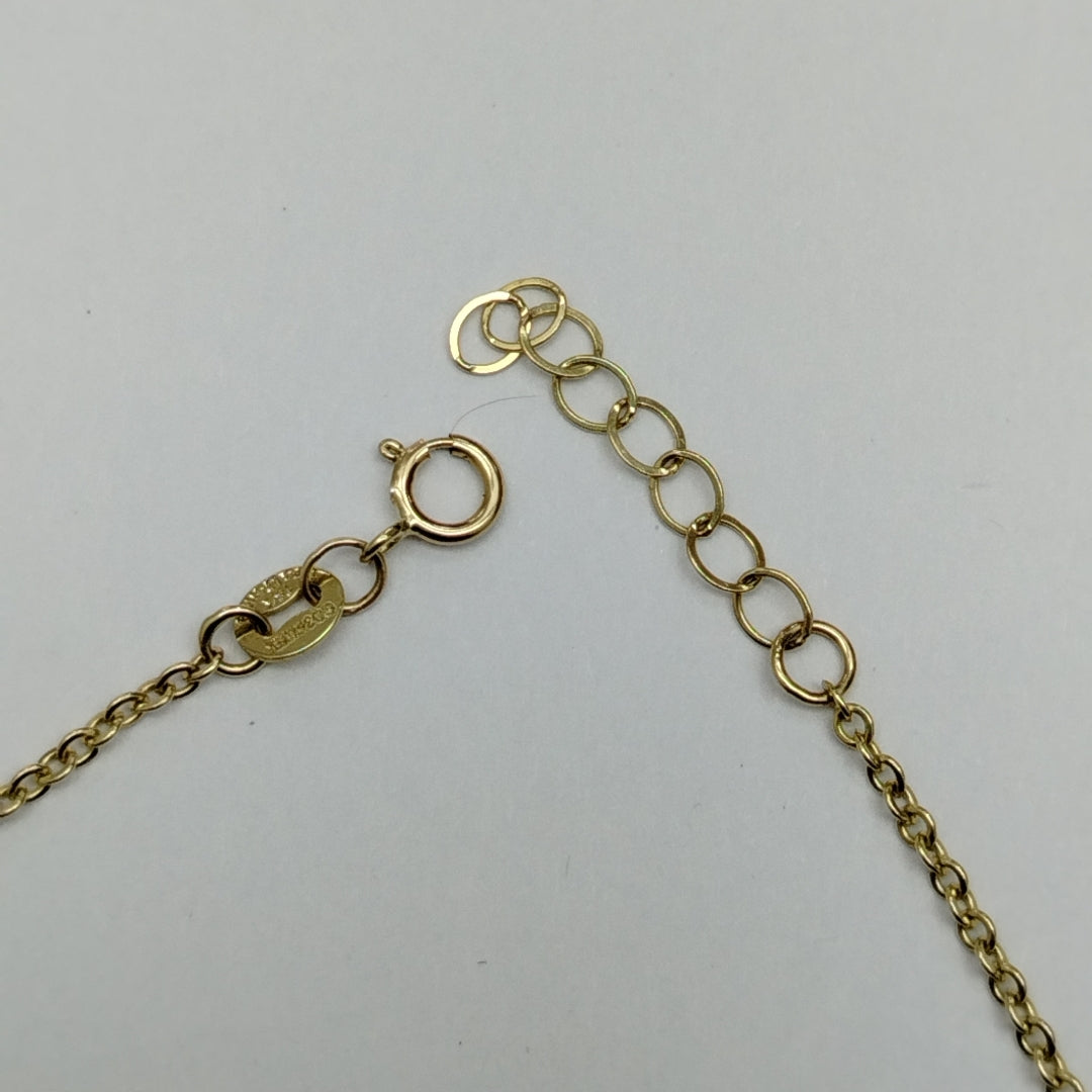 PULSERA ESPECIAL CON CORAZONES CONBINADOS 14K 18 CM 1.6 GR (NUEVO)