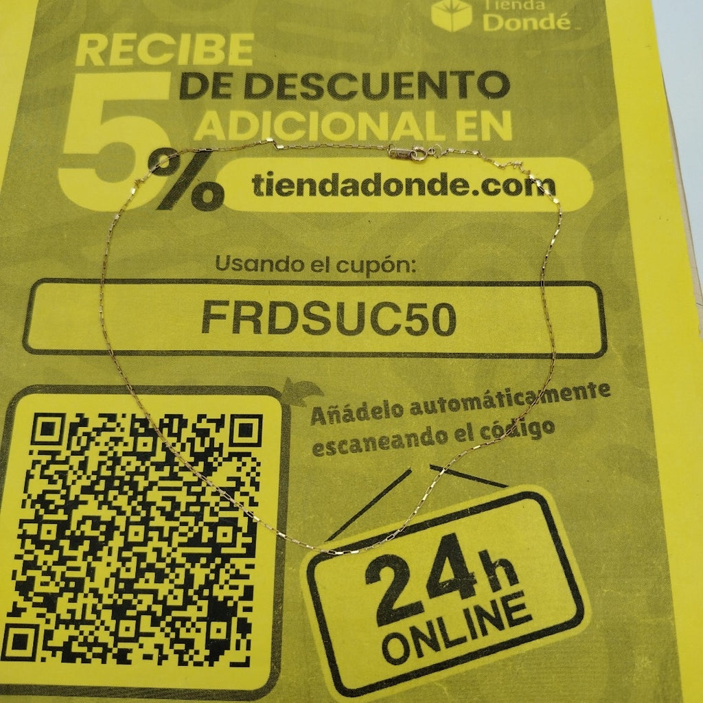 CADENA ORO 14 K 1.1 GRMS (SEMINUEVO)