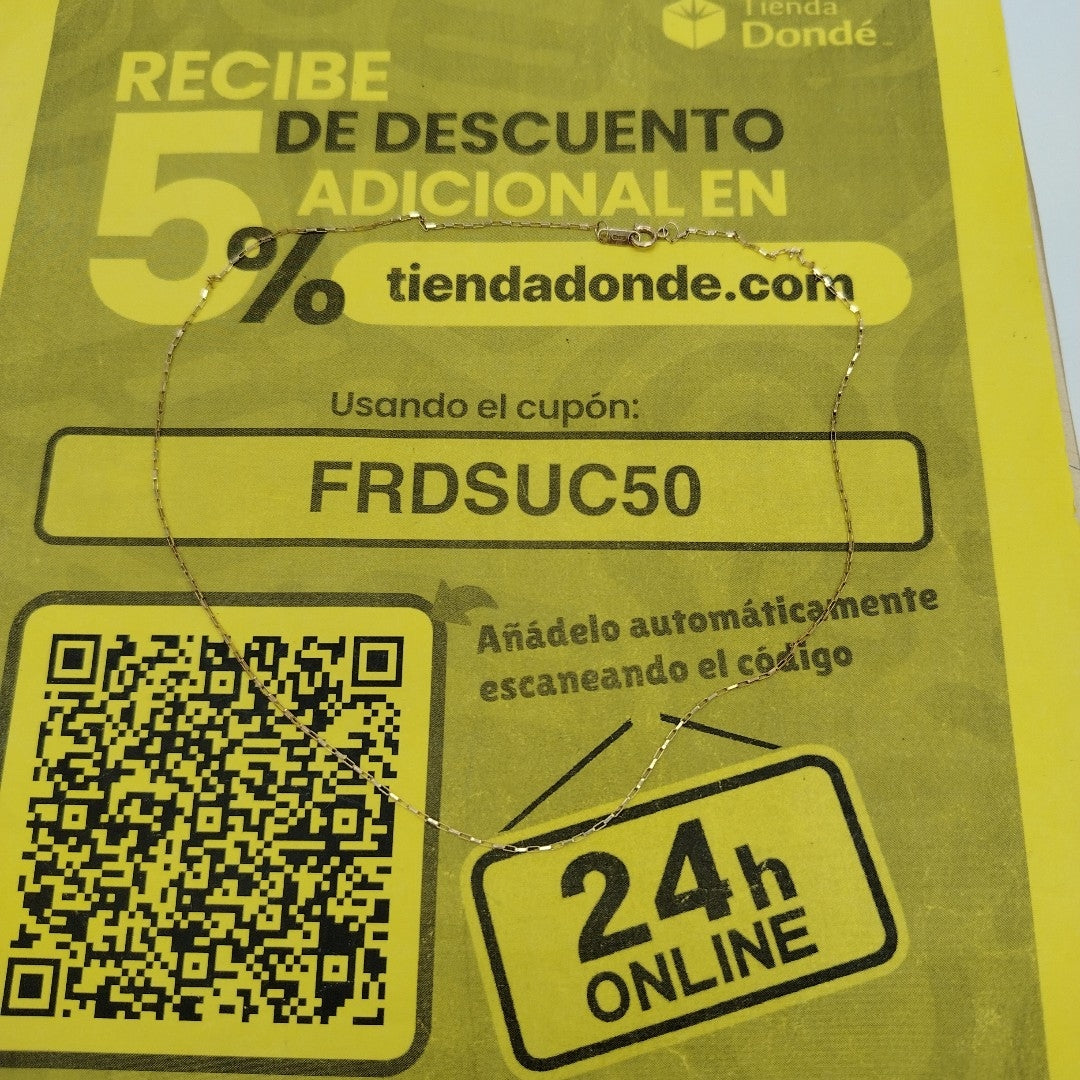 CADENA ORO 14 K 1.1 GRMS (SEMINUEVO)
