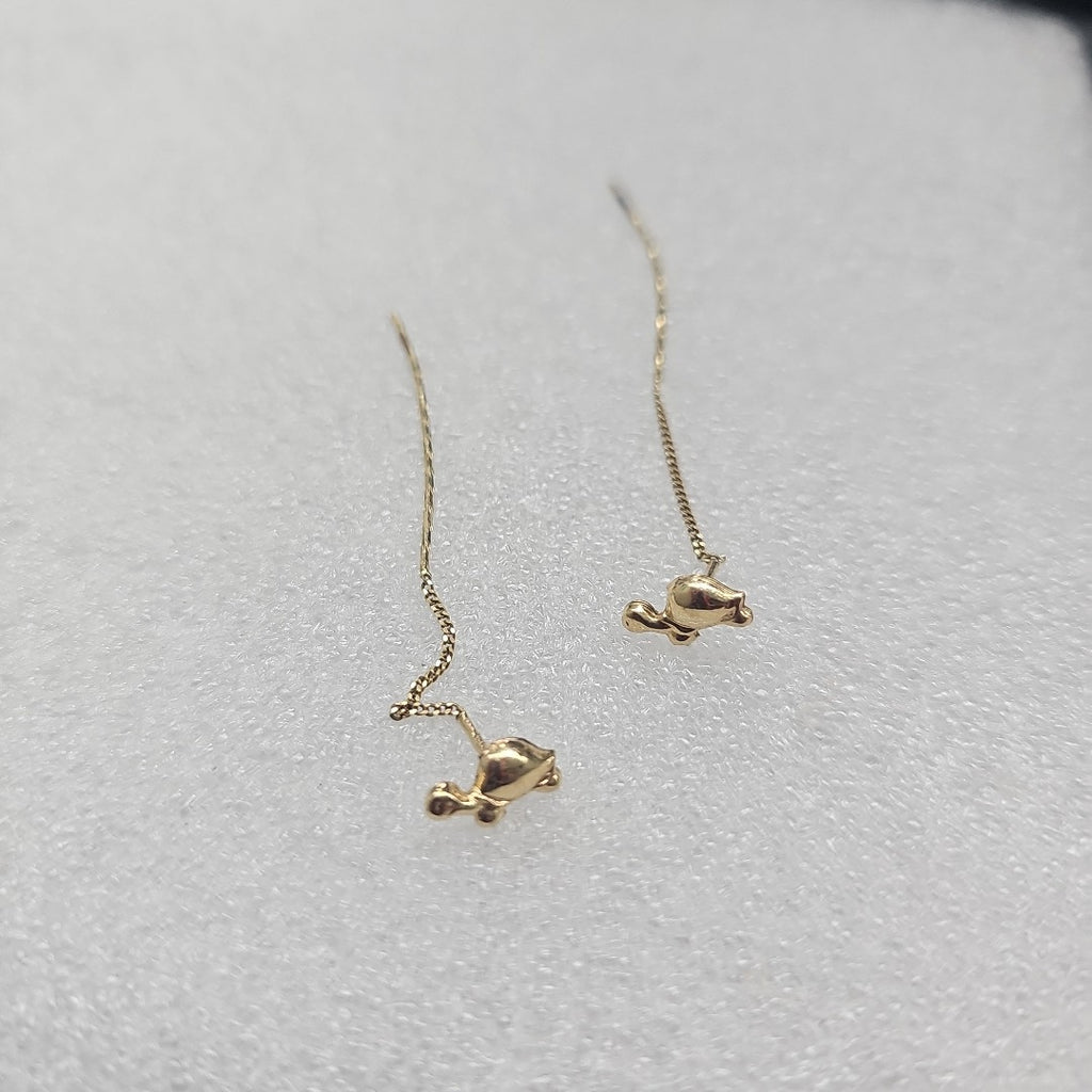 ARETES PAR ORO 14 K 1 GRMS (SEMINUEVO)