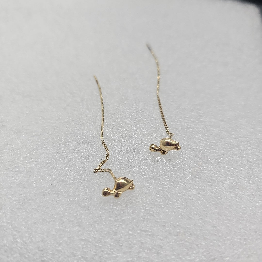ARETES PAR ORO 14 K 1 GRMS (SEMINUEVO)