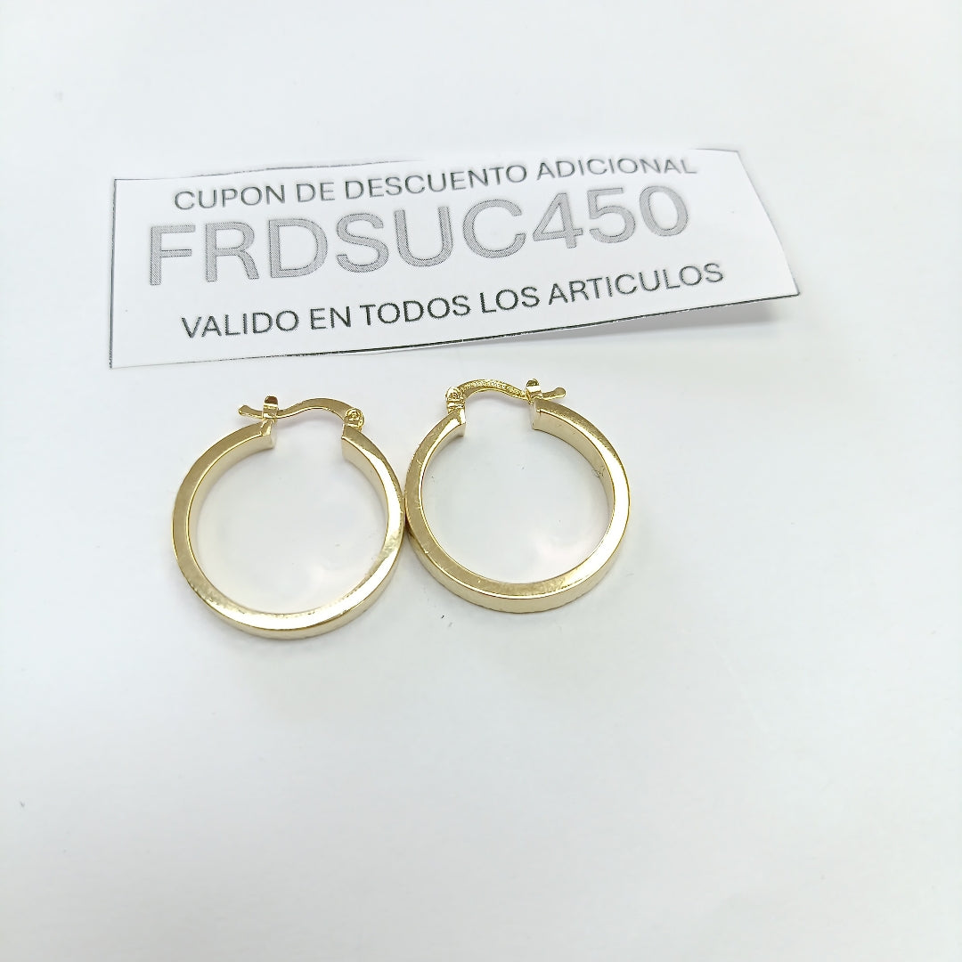 ARETES TEJIDO ARRACADAS FACETADAS 14K 2.9 GR (NUEVO)
