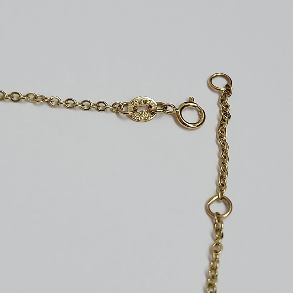 PULSERA ESPECIAL C MARIPOSAS 14K 18 CM 1.7 GR (NUEVO)
