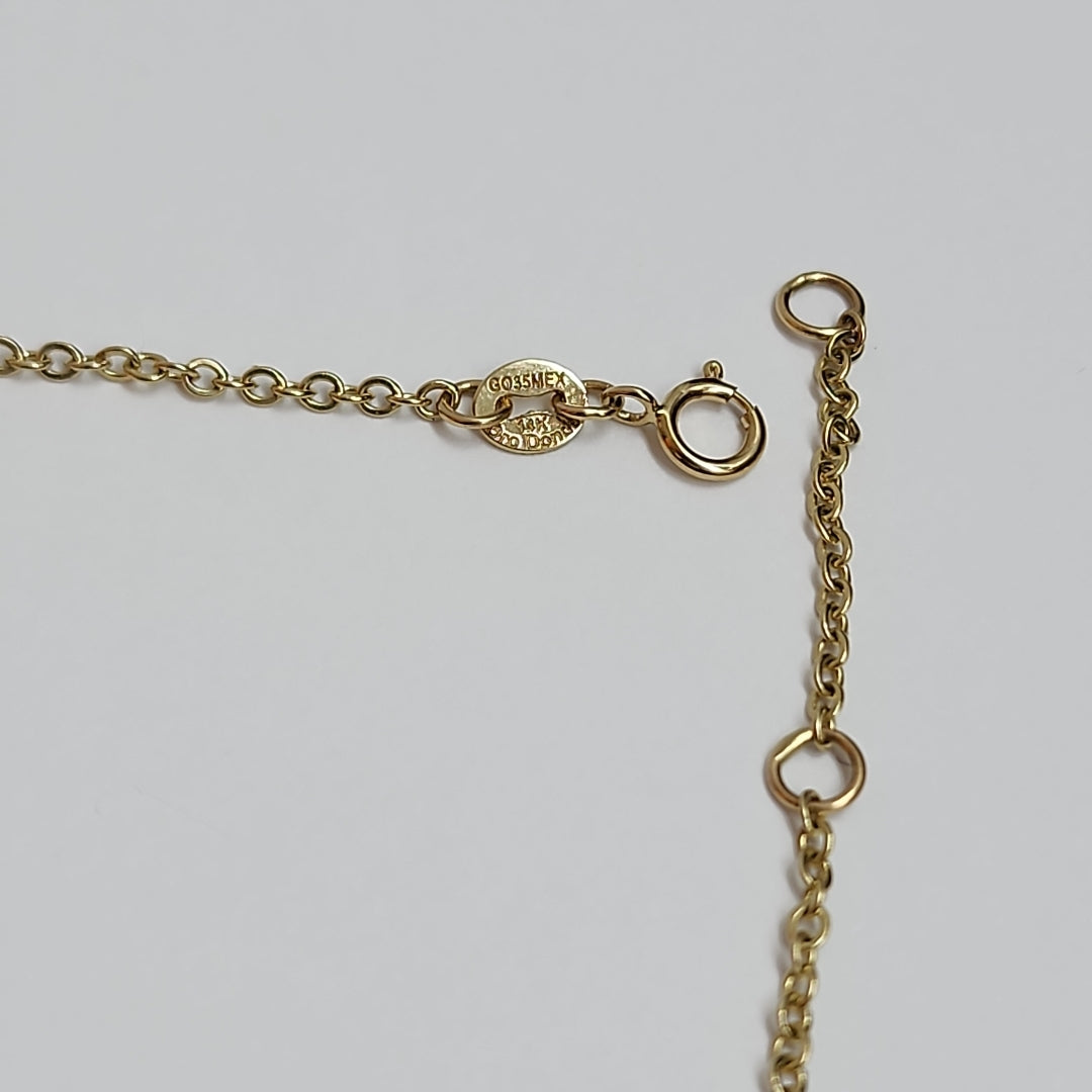 PULSERA ESPECIAL C MARIPOSAS 14K 18 CM 1.7 GR (NUEVO)