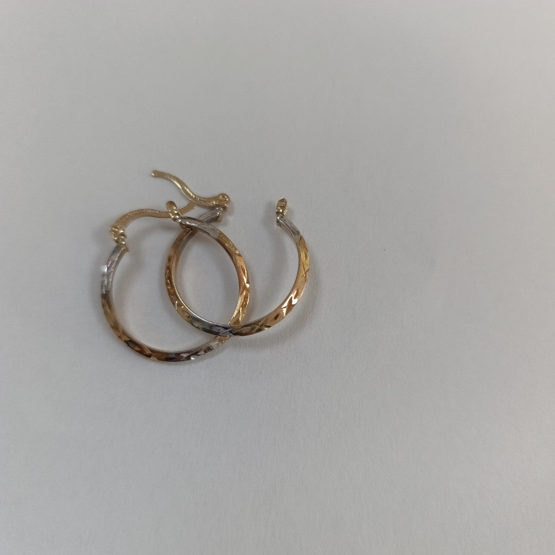 ARRACADAS PAR ORO COMBINADO 10 K 1.4 GRMS (SEMINUEVO)