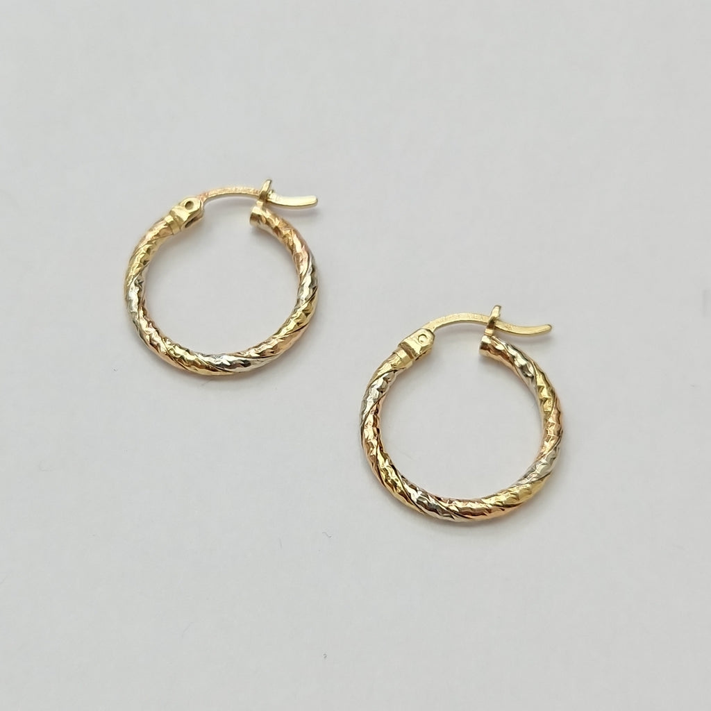 ARRACADAS PAR ORO COMBINADO 14 K 2,40 GRMS (SEMINUEVO)