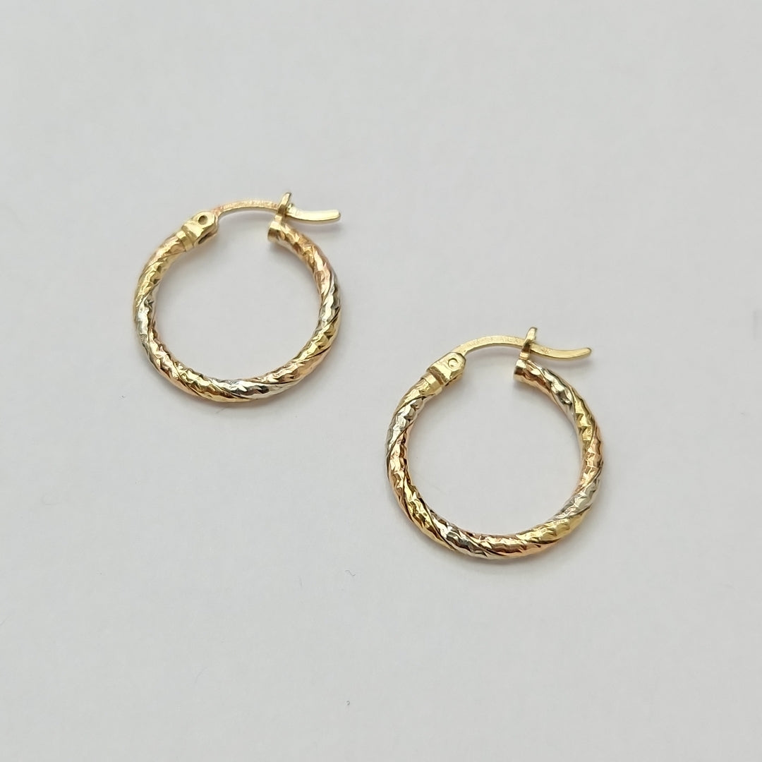 ARRACADAS PAR ORO COMBINADO 14 K 2,40 GRMS (SEMINUEVO)