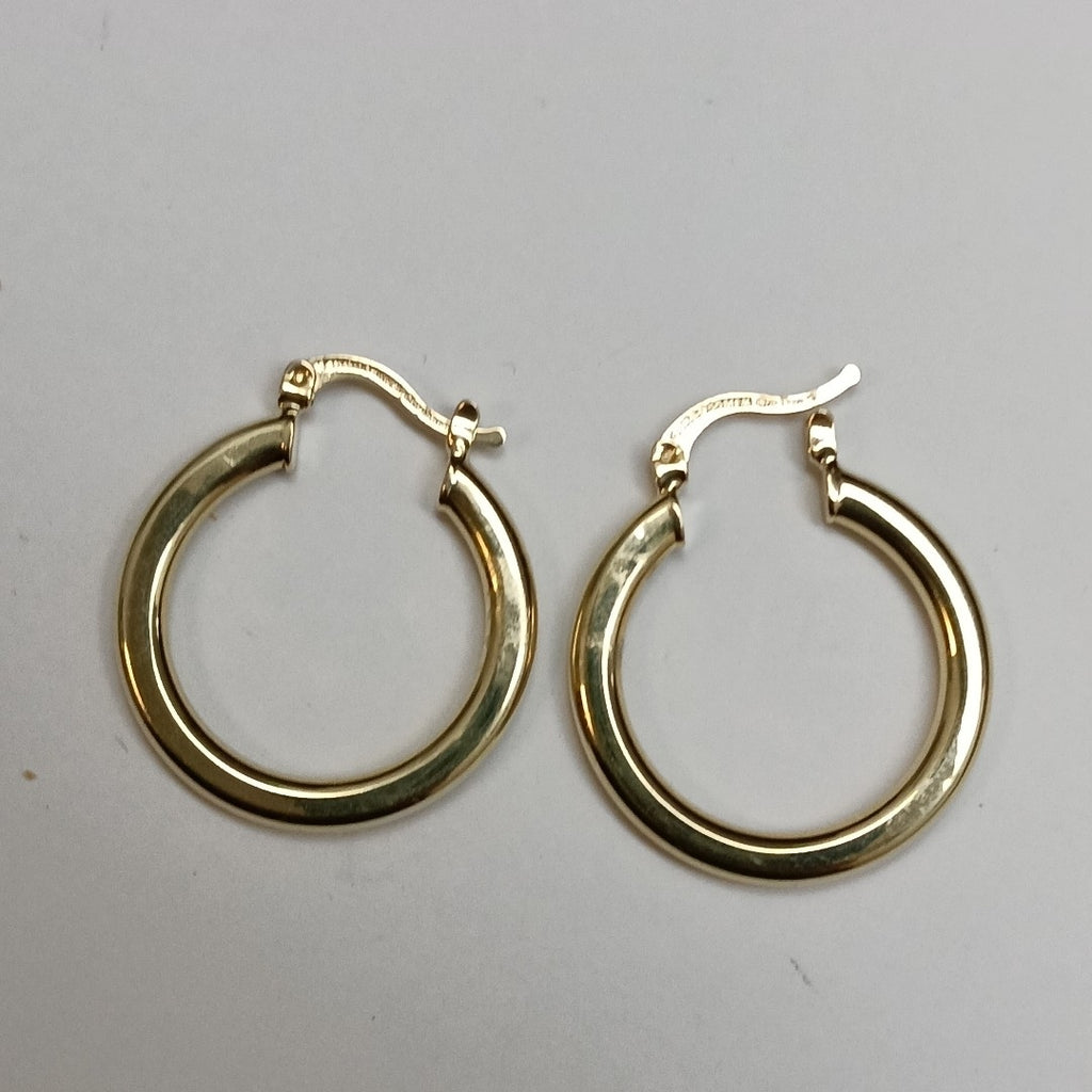 ARETES TEJIDO ARRACADA LISA 14K 2.1 GR (NUEVO)