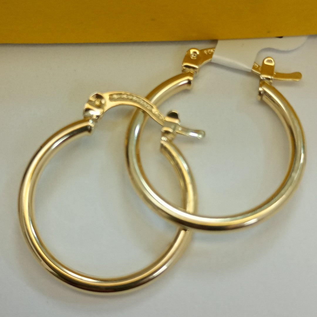 ARETES TEJIDO ARRACADAS LISAS 14K 1.2 GR (NUEVO)